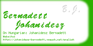 bernadett johanidesz business card